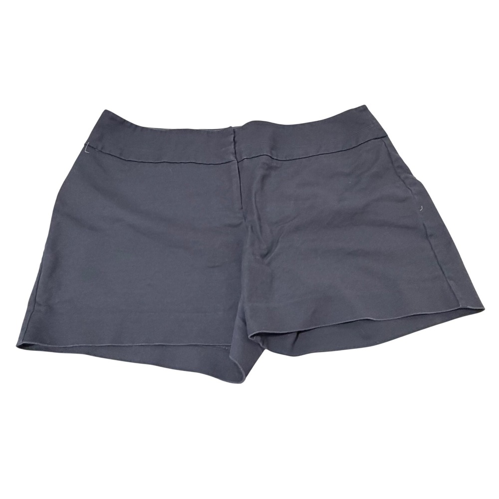 Apt. 9 Essentials Womens Gray Stretch Chino Shorts Size 16 Hook Bar Closure - Picture 1 of 10